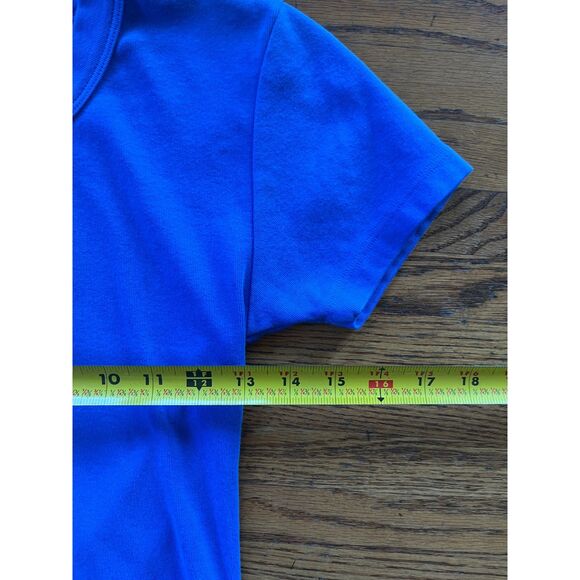 BIG BUD PRESS Blue Short Sleeve T Shirt Tee Top  Women's Size Petite - Picture 7 of 8